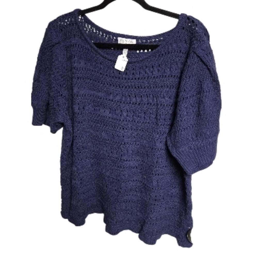 Sophia Elegant Navy Knit Sweater